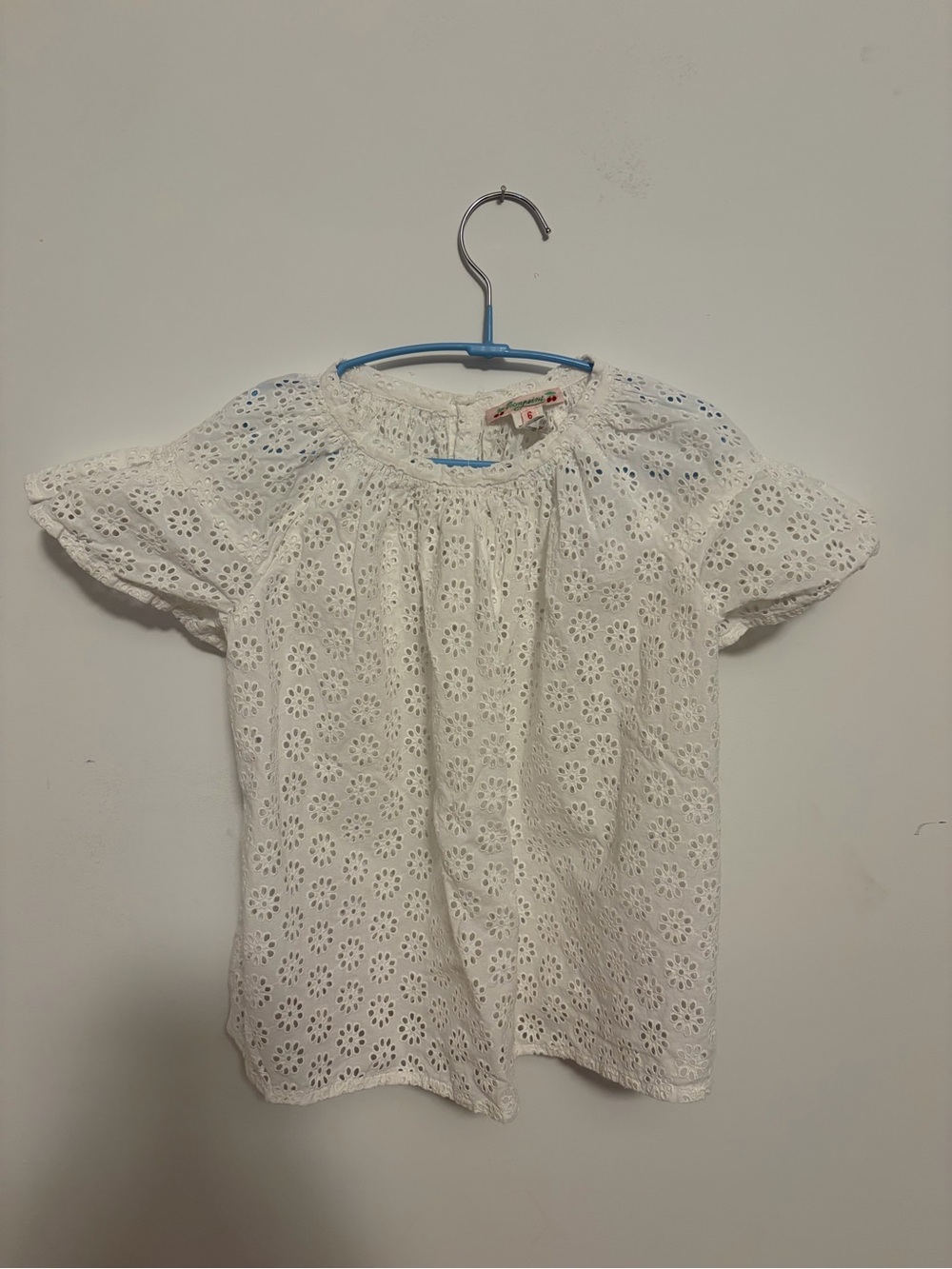 Bonpoint eyelet blouse size 6